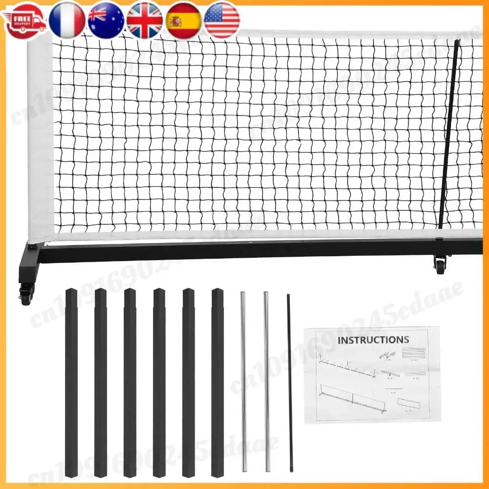 Supporto professionale per rete da gioco con palline da pickle con ruote Rete da pickleball resistente agli agenti atmosferici leggera per il cortile del vialetto di tennis