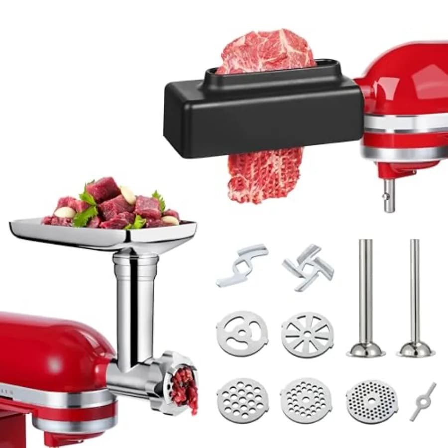 Accessorio Tritacarne e Utensile per Ammorbidire la Carne Compatibile con Tutti i Modelli di Impastatrici KitchenAid, Accessori per Lavorazione Alimenti