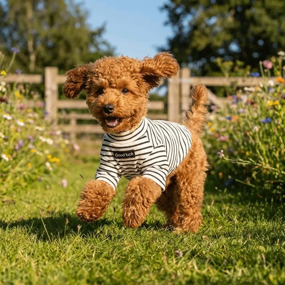 Abbigliamento per Cani: Maglia Termica a Collo Alto, Morbida Felpa a Due Zampe a Righe, Calda e Confortevole per Climi Freddi