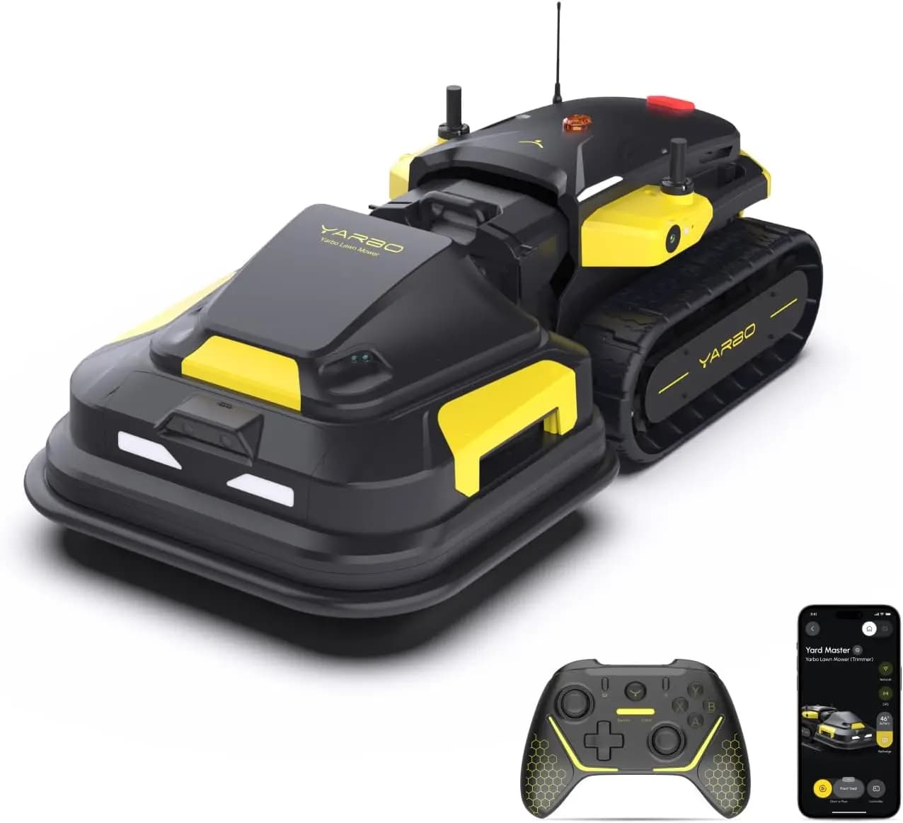 Robot Tagliaerba YARBO con Design Modulare per Grandi Giardini fino a 6 Acri, Controllo Remoto, Pendenze fino al 70%, Visione AI, Navigazione RTK
