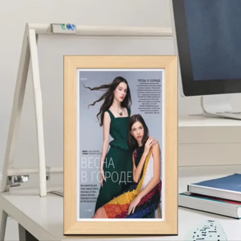32inch Android Tablet Wooden Digital Picture Frame 4GB 32GB Wifi Commercial Display Mp3 Mp4 Video Player Electronic Photo