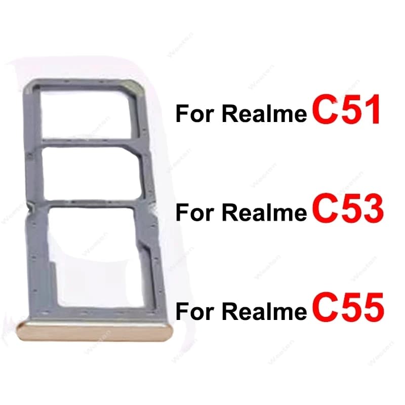 Per Realme C51 C53 C55 Supporto per vassoio scheda SIM Vassoio scheda SIM Slot per lettore Parti di ricambio