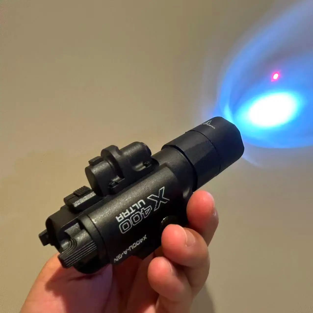 X400U Tactical Infrared Laser Flashlight Nylon Rail Mount Adjustable for G17 P1 Airsoft Toy Guns Shockproof Lightweight