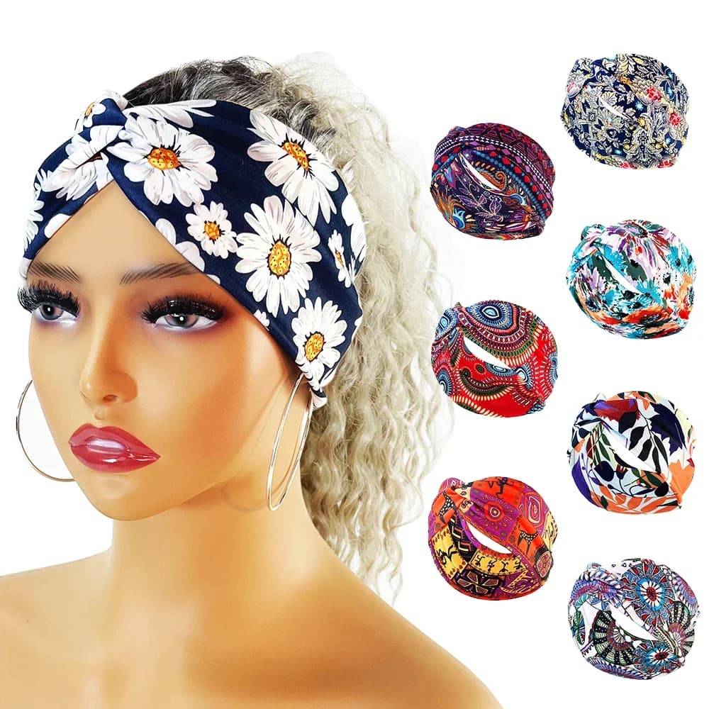 New women Printed node turban Indian Muslim Copricapo Chemio Cap Hijab Beanie Hood Head Wrap Bandane Hair Loss scarf