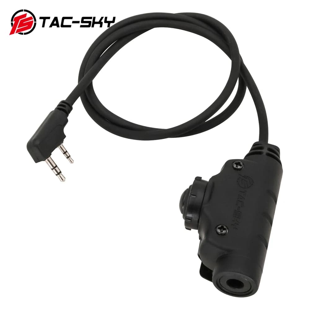 TS TAC-SKY V2 U94 Adattatore PTT Accessori per cuffie tattiche compatibili con Kenwood Plug Baofeng UV-5R UV-5RE UV-82 Walkie Talkie