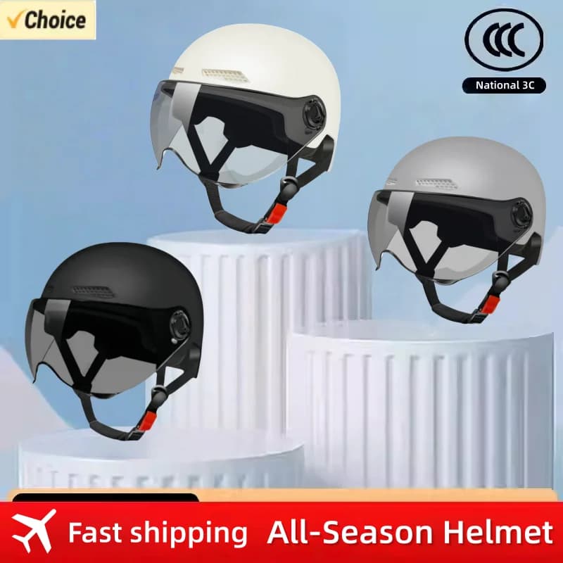 Men's Retro Motorcycle Helmet, Vintage Medium Ultralight Integral Helmet for Scooters and Bikes, Ideal for Urban Pendolarism and Guide