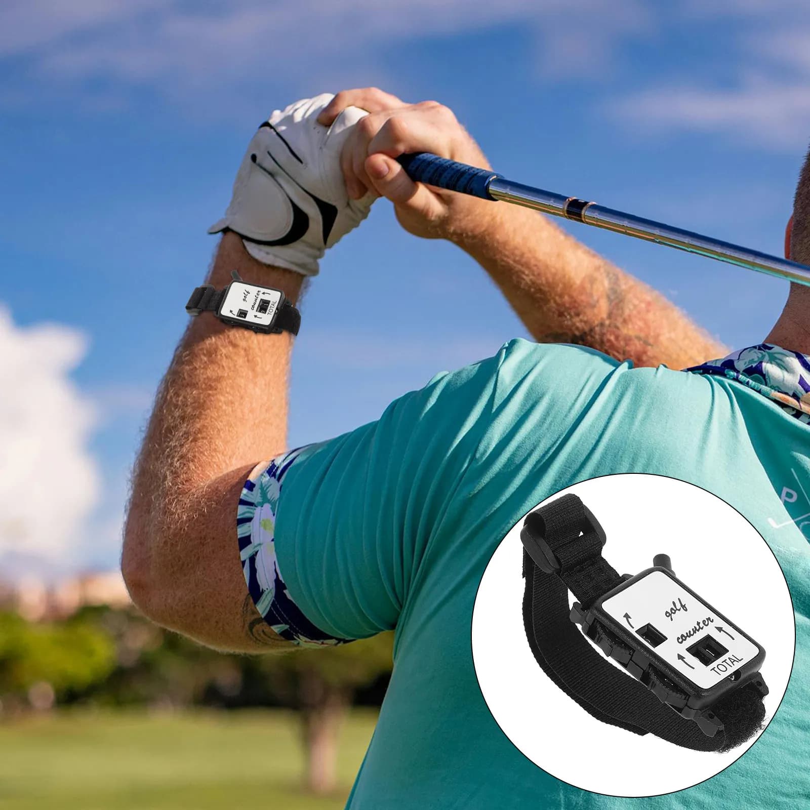 Orologio Contapunti da Golf Elegante, Contatore Manuale di Colpi Portatile e Preciso per Golfisti, Marcatori per Palline da Golf