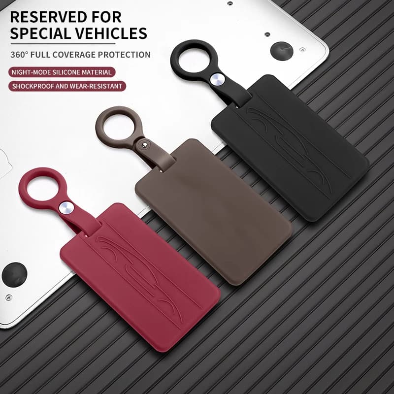 Silicone Car Smart NFC Card Key Cover Case Protector Shell Fob For Tesla Model 3 Model Y Juniper S X Keychain Accessories
