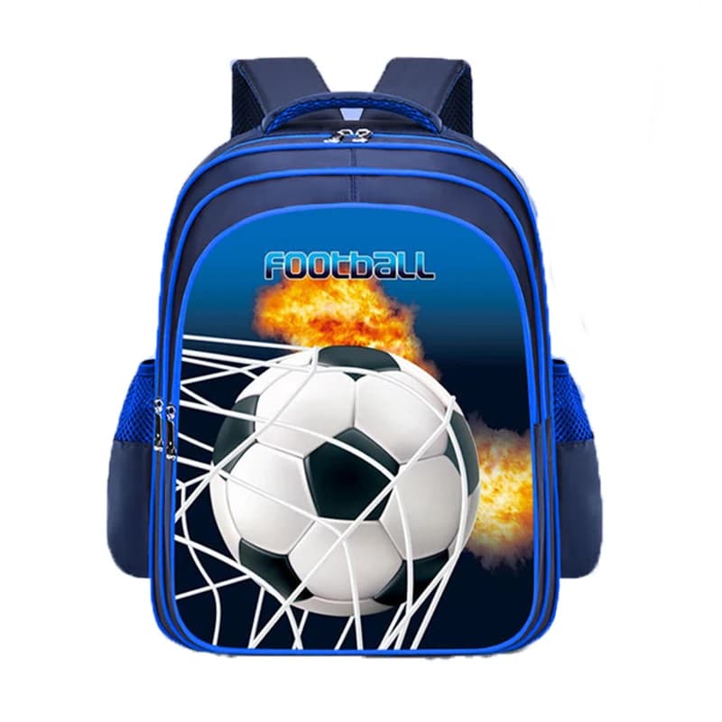 Zaino per bambini alla moda Borsa a tracolla per bambini Borsa da scuola per ragazzi blu Partite di calcio Zaino modello Regalo per boutique per ragazze per bambini