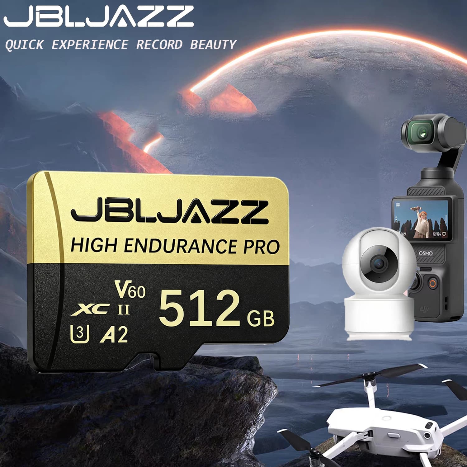 Scheda di Memoria 128GB 256GB Classe 10 A2 U3 ad Alta Resistenza Micro TF/SD per Drone DJI, Fotocamera GoPro, U3 V60 4K Full HD, Scheda MINI SD