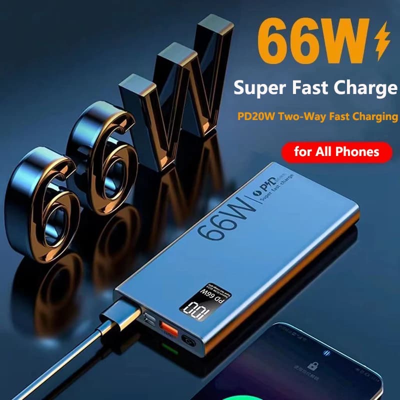 Power Bank 50000mAh con batteria esterna Powerbank a ricarica rapida 20W PD 66W per iPhone 16 Huawei Xiaomi Samsung Poverbank