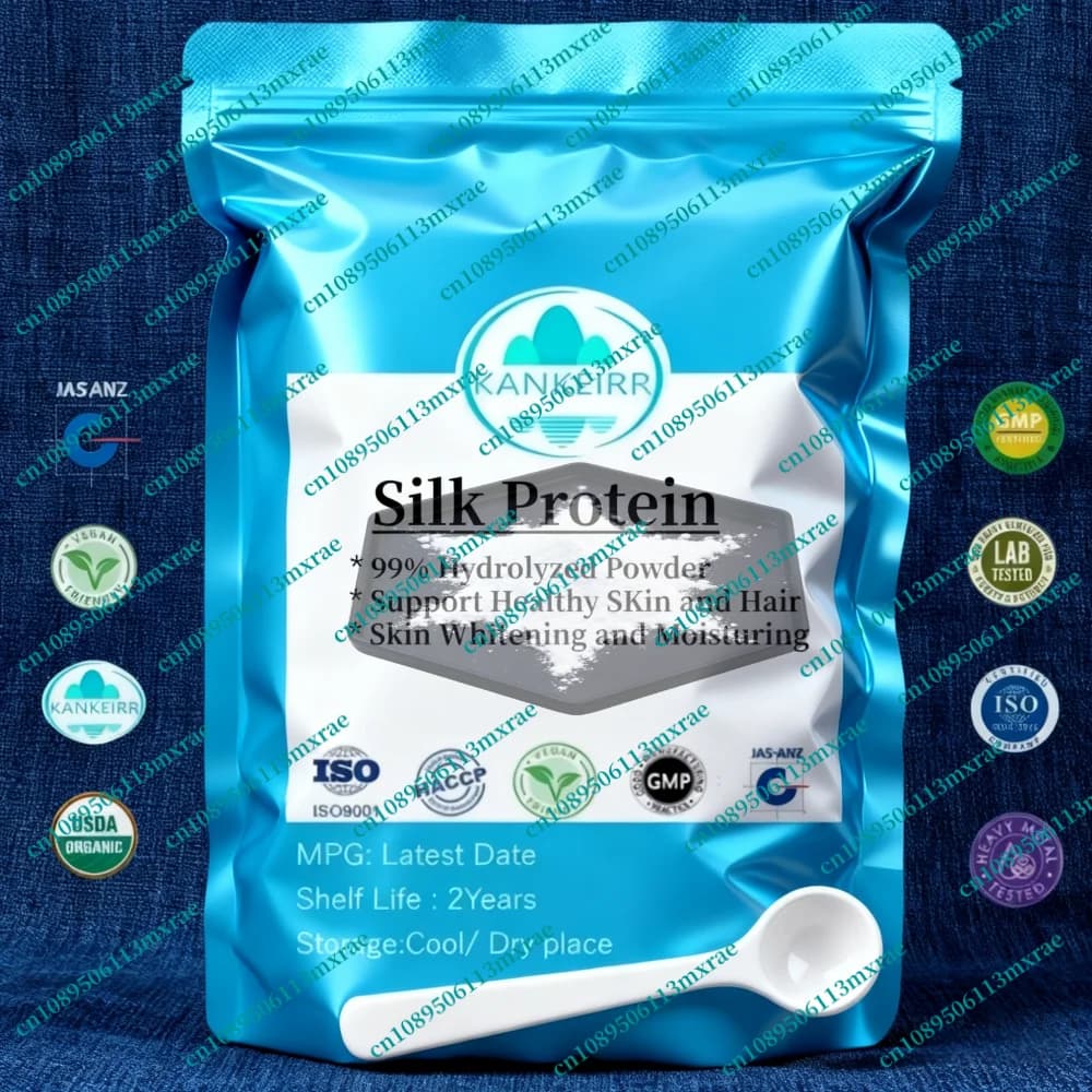 50g-1000g Silk Protein Powder Moisturizing Repair, promotes skin barrier regeneration, antioxidant and anti-aging properties