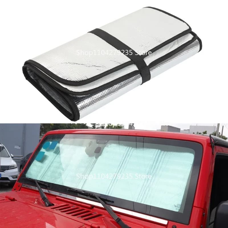 For 2007-2017 Wrangler Motors Sunshade Modification Front Windshield Sunshade Heat Shield Light Avoidance and Sun Protection