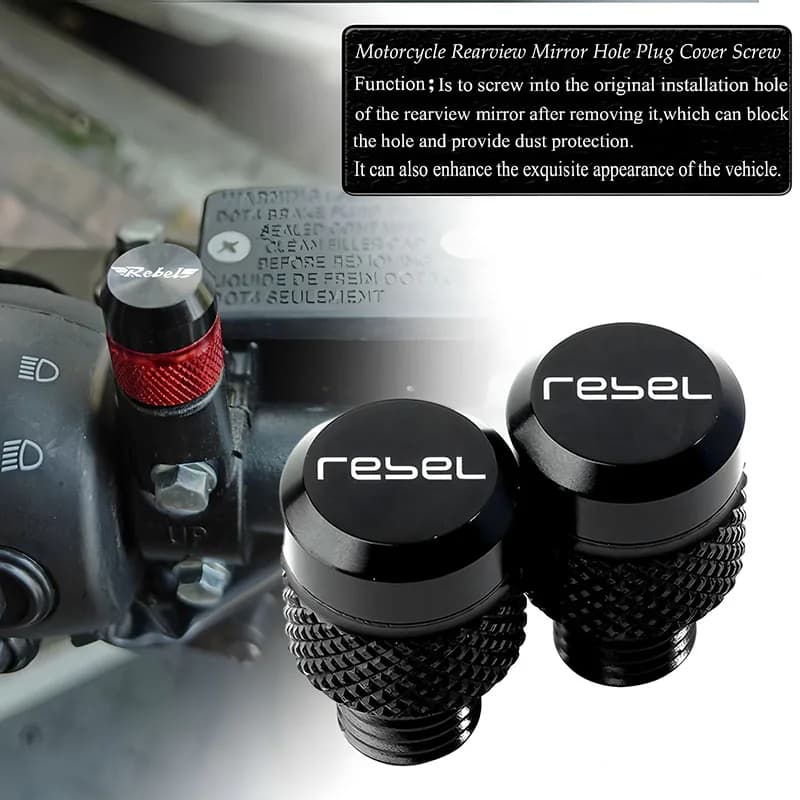 CNC For Honda REBEL 1100 DCT Rebel 500 300 CMX 300 CMX500 CMX 1100 Motorcycle Mirrors Hole Plug Screws Caps Mirror Hole Cover