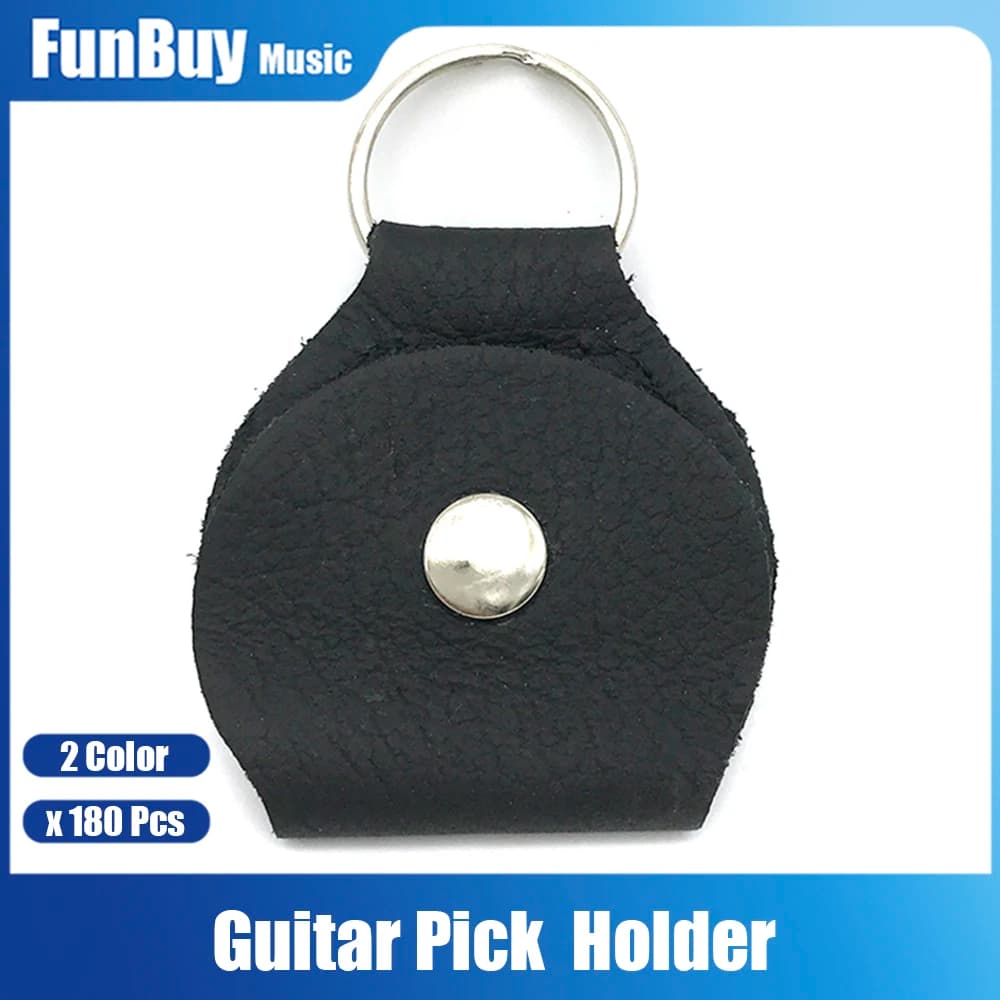 180 pezzi portachiavi chitarra plettri porta plettri custodia borsa mediatore banca vera pelle nero marrone accessori Guitarra