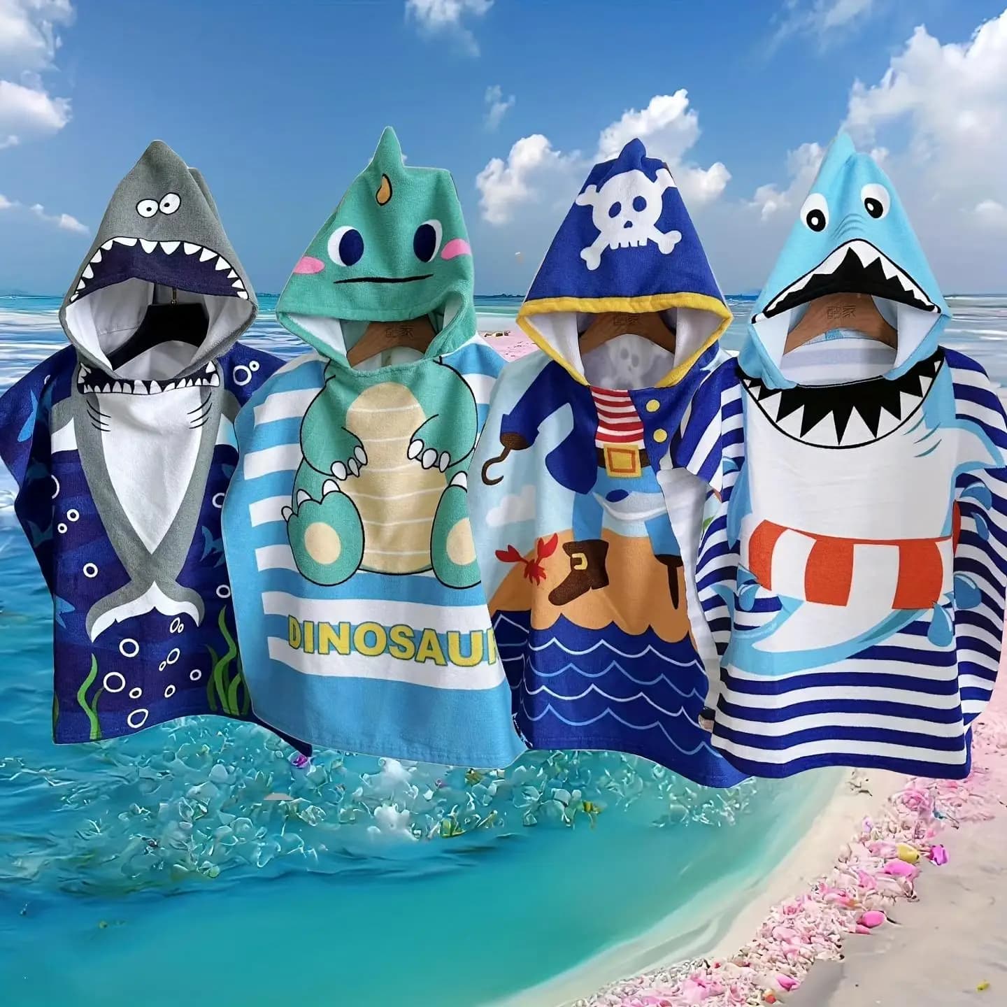 Nuovo Modello 2026 Accappatoio Stampato con Cartoni Animati, Morbido e Super Assorbente, Ideale per Spiaggia, Piscina, Mare, Campeggio, per Bambini dai 2 ai 9 Anni, Maschio o Femmina