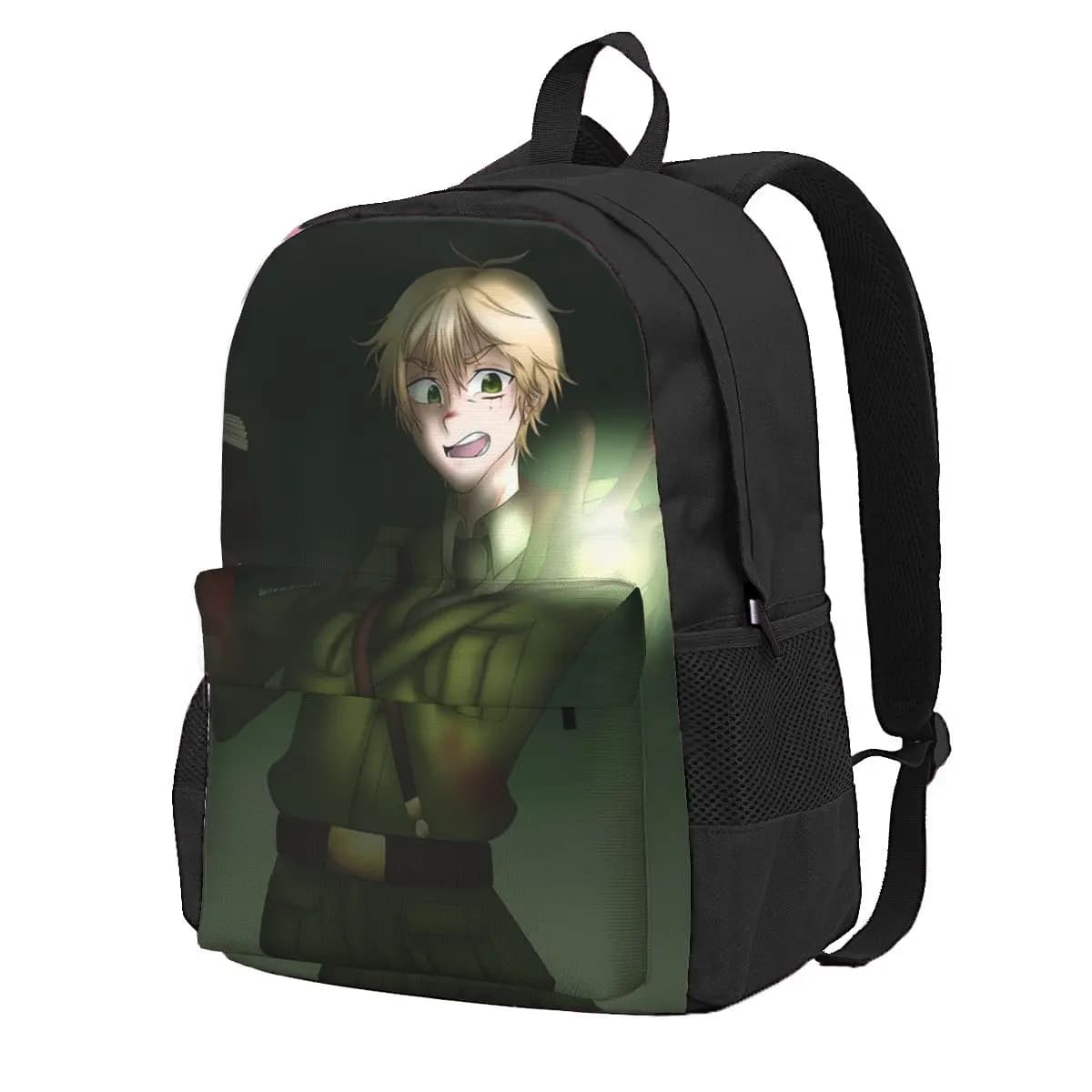 Hetalia HetaOni England Arthur Kirkland APH Student Backpack School Bag Hiking Travel Daypack Fashion Bookbag Shoulder Bags