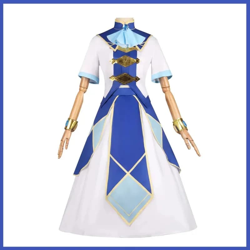 Anime La mia prossima vita come villi: tutte le ruotate da fare! Costume cosplay Abito da principessa blu Parrucca Donna Costume di carnevale sexyx;2