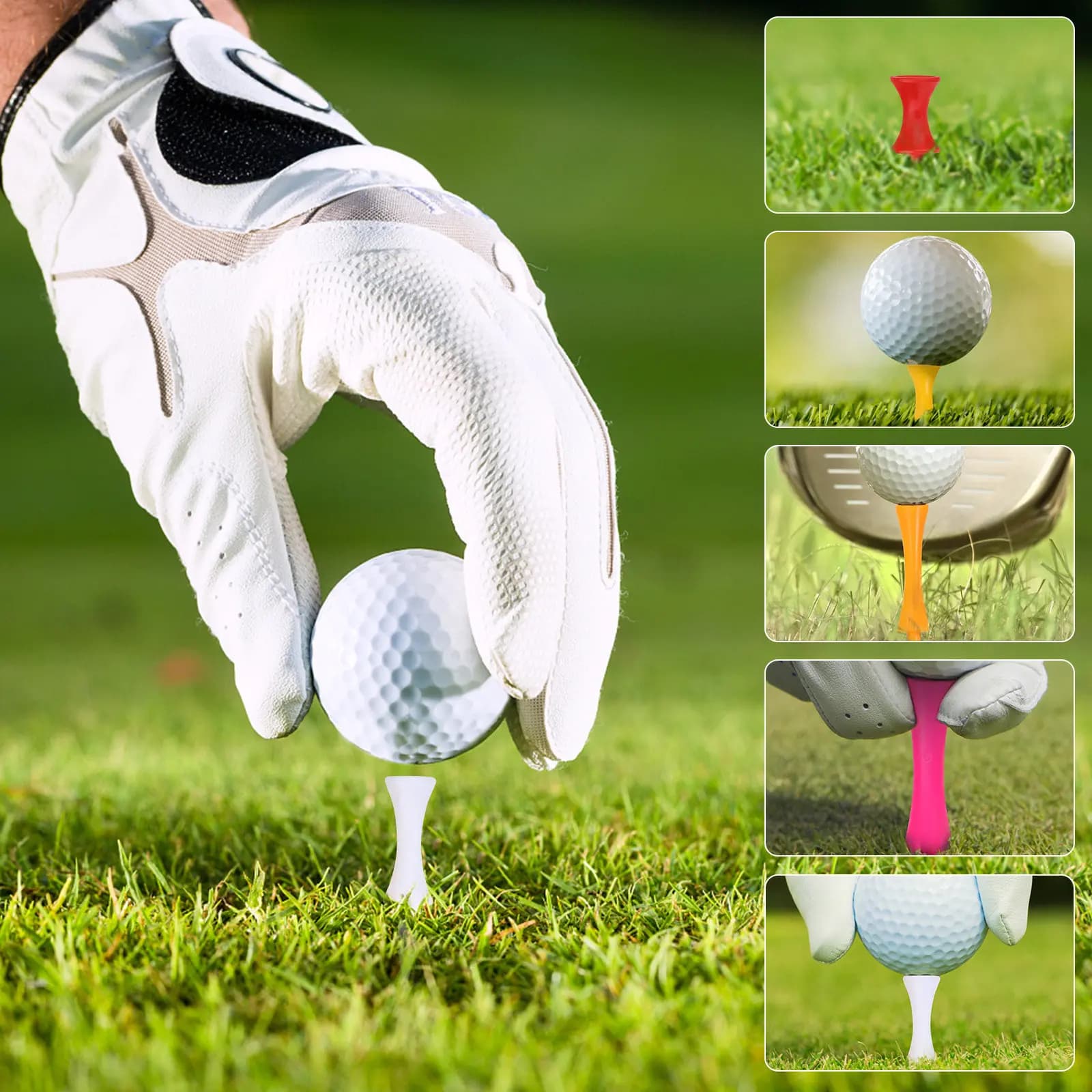 120 Pezzi Tee da Golf in Plastica Colorati Assortiti, Supporti per Palline da Golf a Forma di Castello, Accessori per Pratica su Prato e Campo Pratica