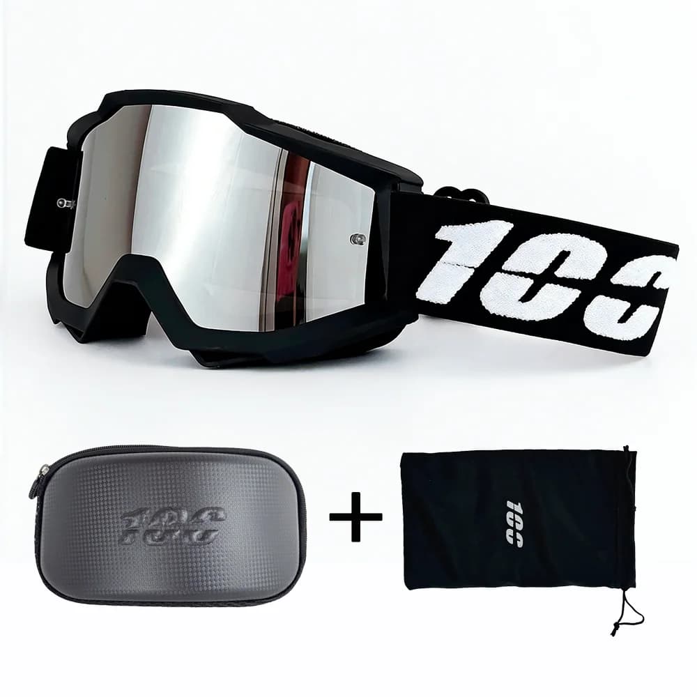 Occhiali da Ciclismo e Motocross, Occhiali da Sole Off-road per Uomo, Maschera MTB ATV Antivento e Protettiva