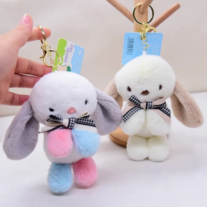 new Cute Creative darling long ear rabbit pendant lifelike fashione colorful Keychain soft carrot bag decorate birthday gift