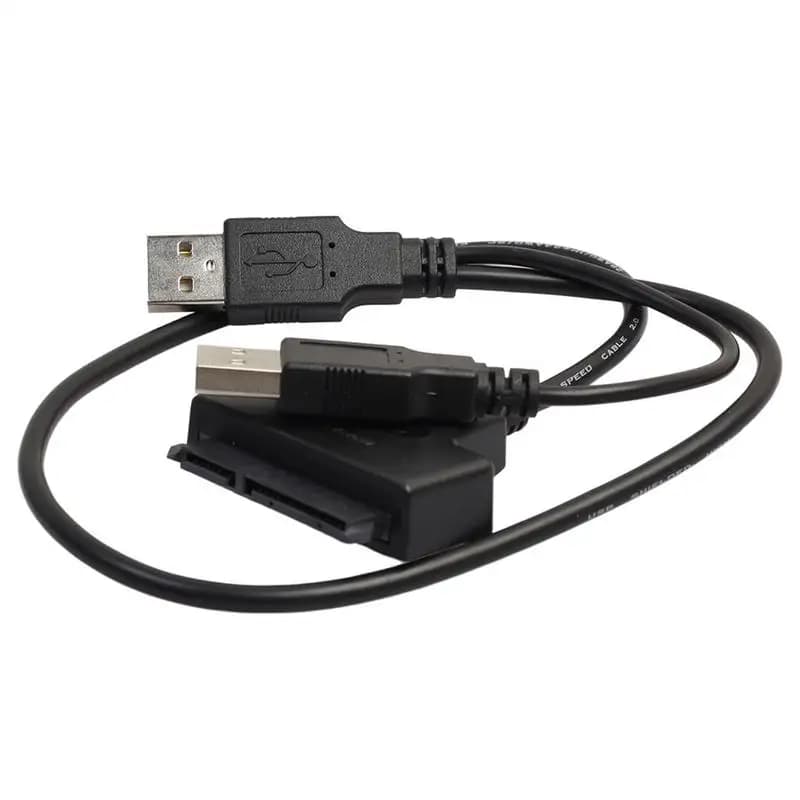 Convertitore disco rigido esterno cavo adattatore da USB 2.0 a 22 con cavo di alimentazione USB Extra per SSD HDD per Laptop 2.5