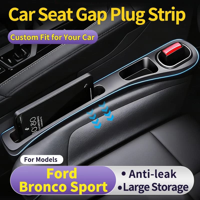 Striscia di riempimento per fessure auto per Ford Bronco Sport, 2 pezzi di strisce anti-perdita per fessure auto, accessori per interni auto