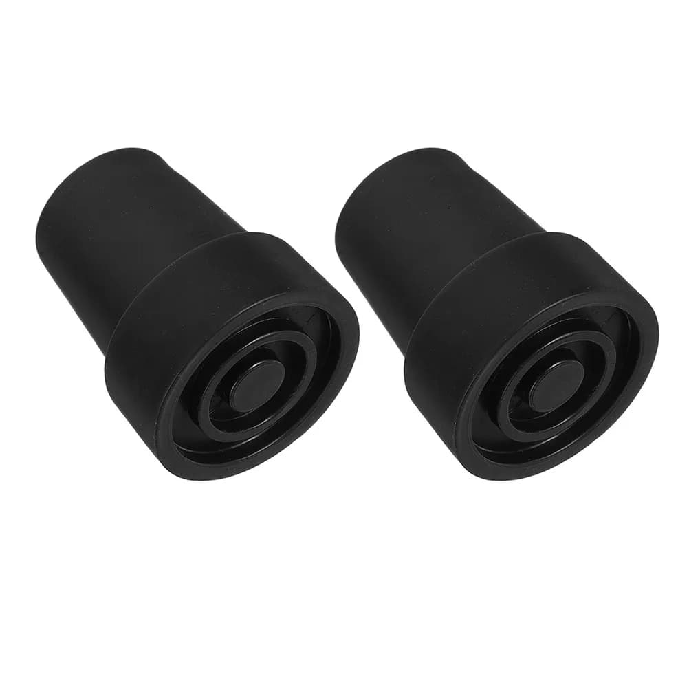 2 Pezzi Punte in Gomma Premium di Ricambio per Bastoncini da Trekking, Ausili per la Camminata, Stampelle, 19mm, Antiscivolo, Testurizzate, con Piedini di Trazione