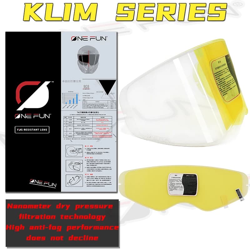 ONE FUN KRIOS PRO Casco pin Visiera Pellicola Anti Fog Per Klim KRIOS PRO/TVD Lente Anti Fog Pellicola di blocco Accessori Casco Moto