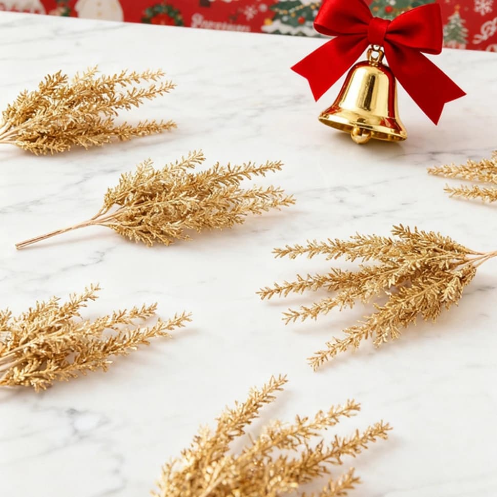 Artificial Flowers Plants Cedar Home Sala Room Special Christmas Tree Wedding Dining Table Decor Bouquets Accessory DIY Gift Box