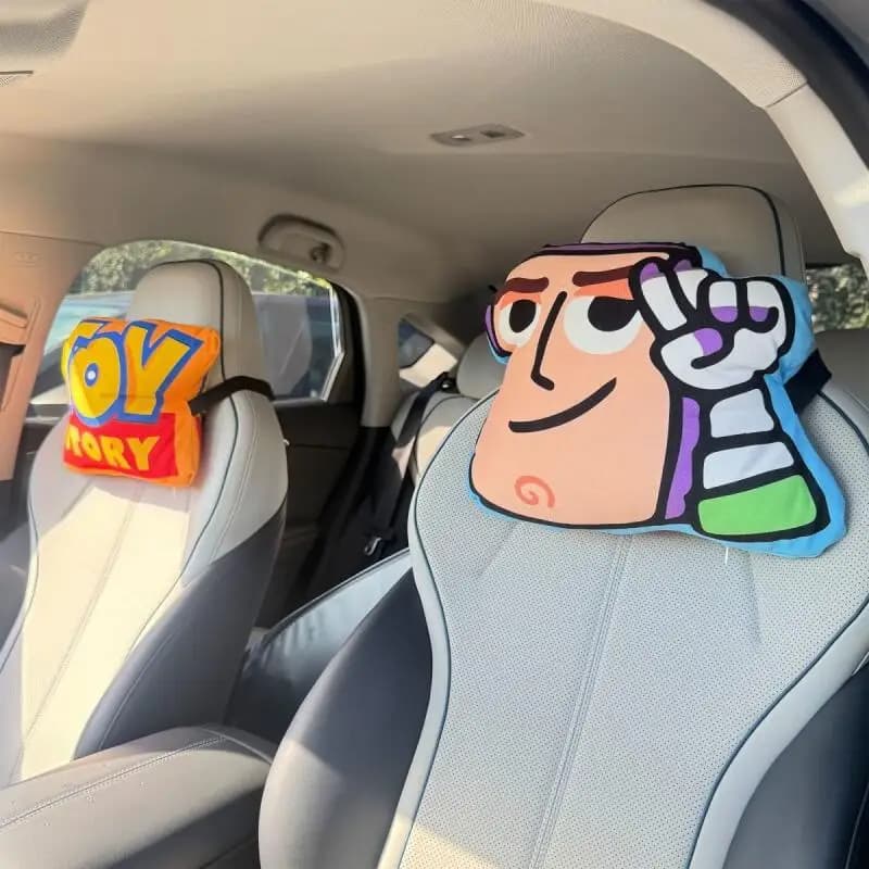 Disney Car Pillow Neck Pillow Buzz Lightyear Toy Story Car Cartoon Creative Soft Headrest Cushion Car Decoration