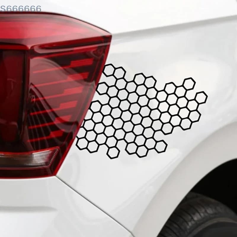 Adesivo per moto impermeabile Decalcomanie per casco a nido d'ape Refit per auto Adesivo per paraurti creativo per la decorazione del corpo per la modifica del veicolo