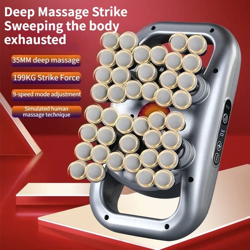42-head Electric Massage Gun Powerful Silent Wireless Vibration Massage Gun For All Body Comfortable Professional Massage Machine