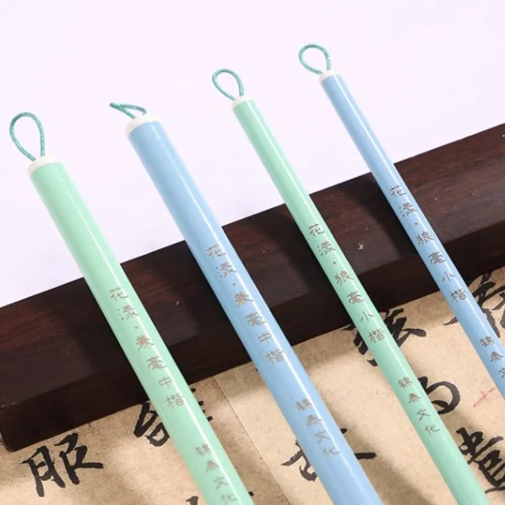 Oil Watercolor Chinese Calligraphy Brush Oil Painting Wolf Hair Scriptures Writing Brush Wood Art Paint Brush Watercolor