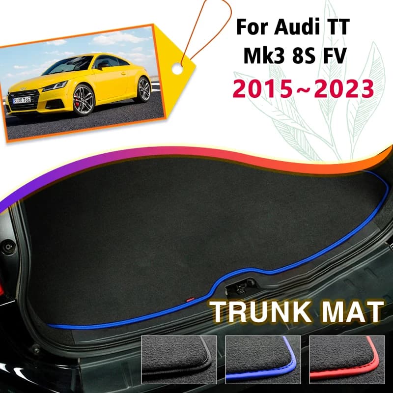 Tappetini per bagagliaio di un'auto per Audi TT Mk3 8S FV 4 posti 2015 ~ 2023 Boot Cargo Liner Vassoio bagagliaio posteriore Bagagli Tappeto Pad Accessori auto