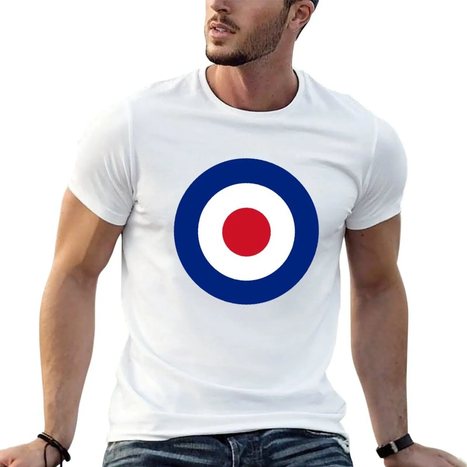 Mod - Classic Roundel - Bullseye Archery Target T-Shirt, maglietta da uomo in cotone, maglietta da uomo firmata