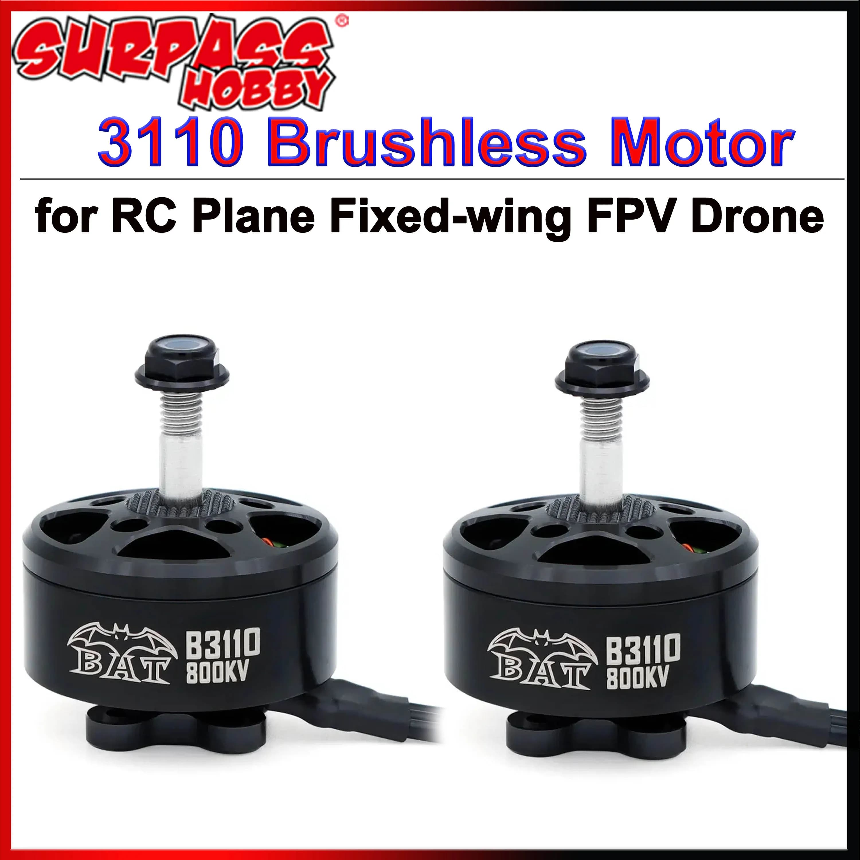 Motore Brushless Outrunner SURPASS HOBBY 3110 800KV 1280KV 1580KV per Droni FPV ad Ala Fissa RC, Telaio Mark4 10 Pollici APEX