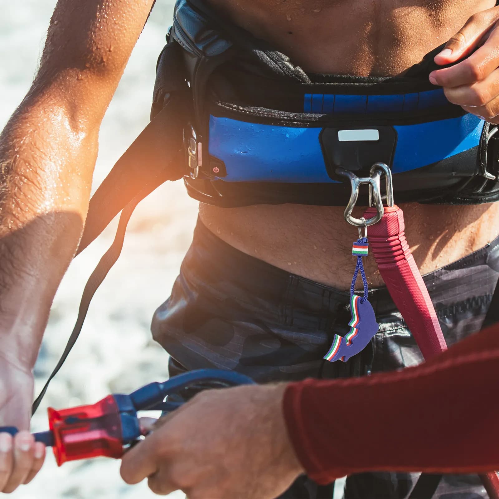 2 Pezzi Portachiavi Galleggiante Eva a Forma di Delfino, Anello Portachiavi di Sicurezza Galleggiante per Kayak, Canoa, Nautica, Nuoto, Attività Marine e all'Aperto