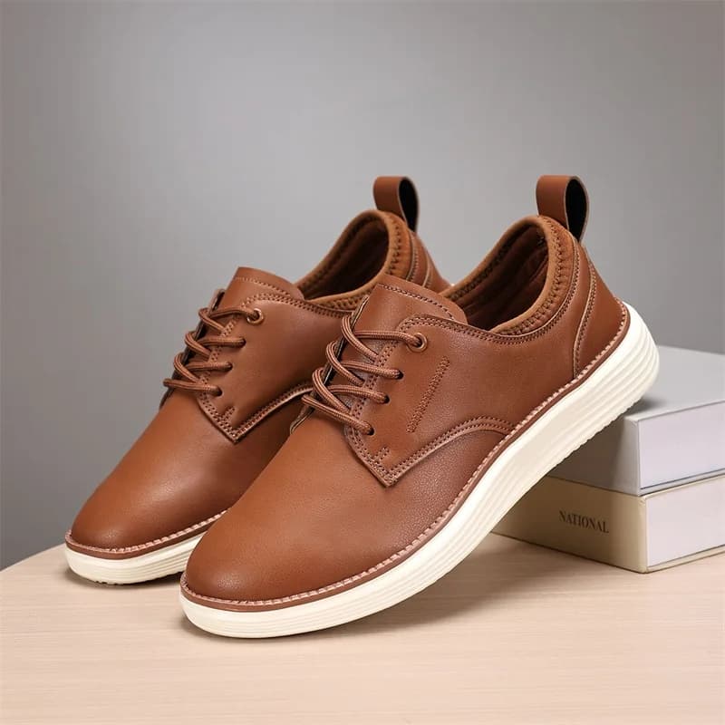 Scarpe Sportive Casual alla Moda per Uomo, Comode e Traspiranti, Scarpe da Golf in Pelle Marrone, Scarpe Casual Eleganti alla Moda