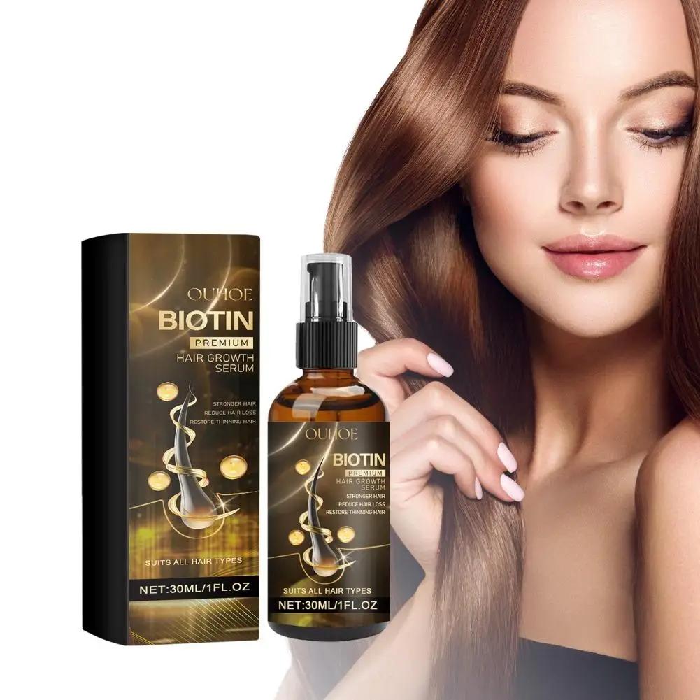 30ml Biotin Premium Hair Growth Serum For Stronger Hair Reduces Hair Loss Brand Natural Herbal Nourishing Essence For All Hair