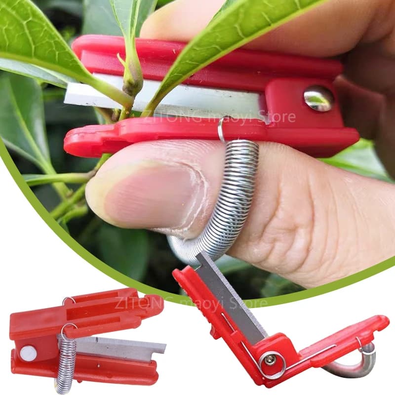 Multifunction Inch Knife Garden Potential Fruit Harvest Device Safe Fruit Blade Tool Cutting Blade Rings Protection for fingers Catcher