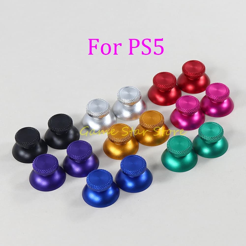 2 paia = 4 pezzi tappo impugnatura per joystick analogico in metallo di alluminio per accessori per gamepad controller PlayStation PS5