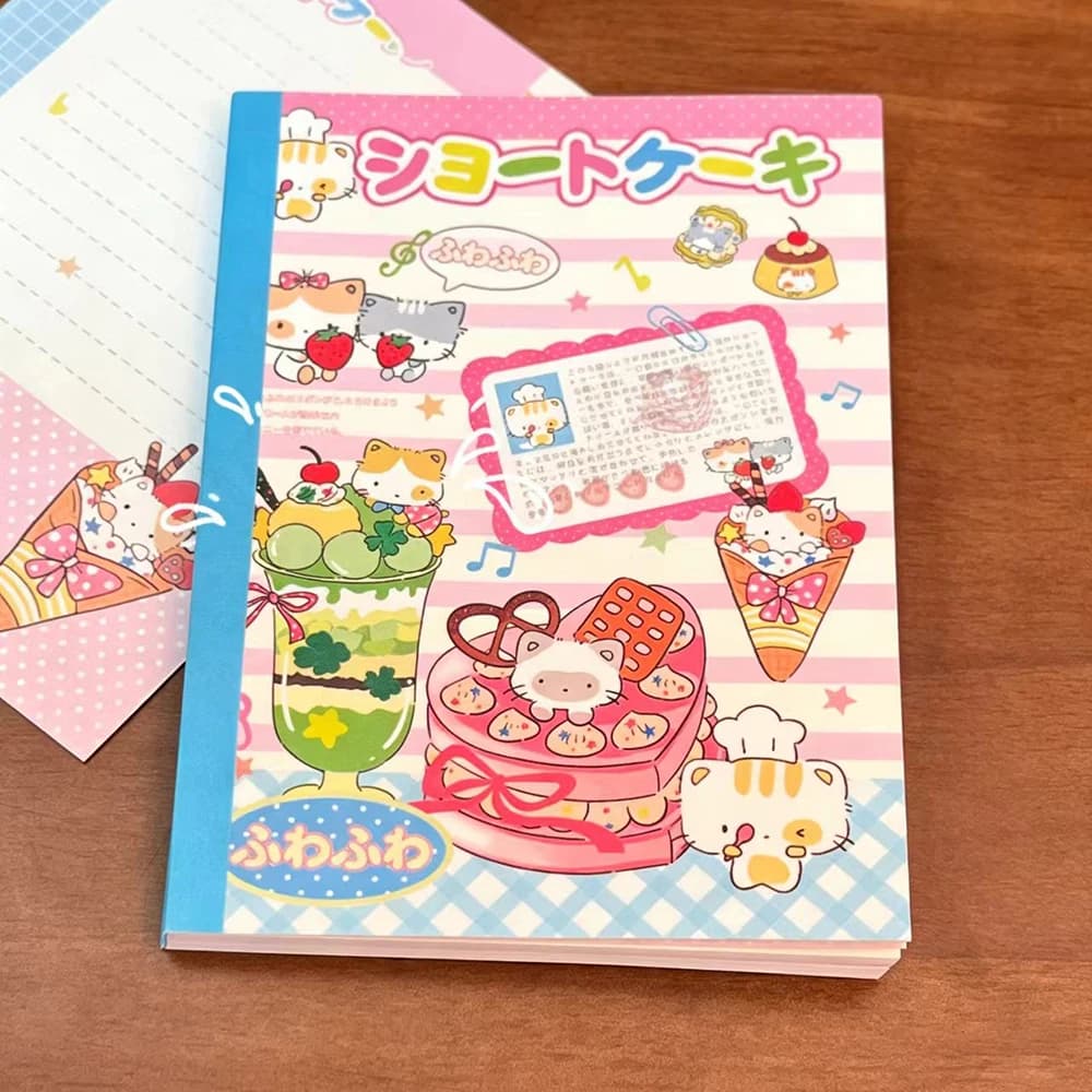New cute cat notebook, thick cartoon color pages with high aesthetics, student diary, and hand account book
