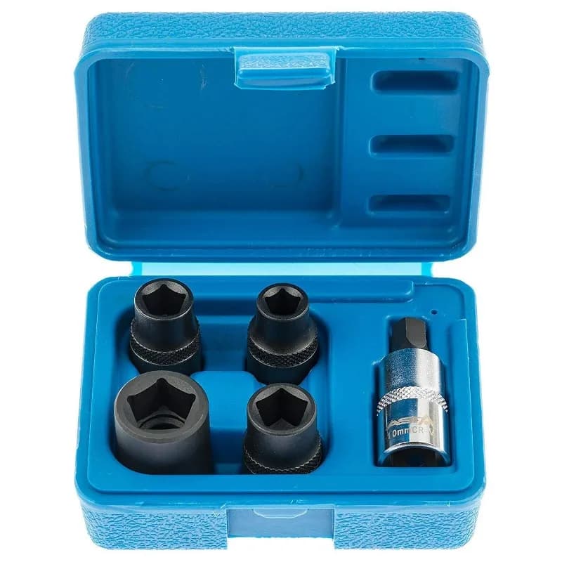 5 Piece Brake Caliper Socket Set Pentagonal Socket for Peugeot Citroen Renault Teana Automotive Brake System Repair Tool