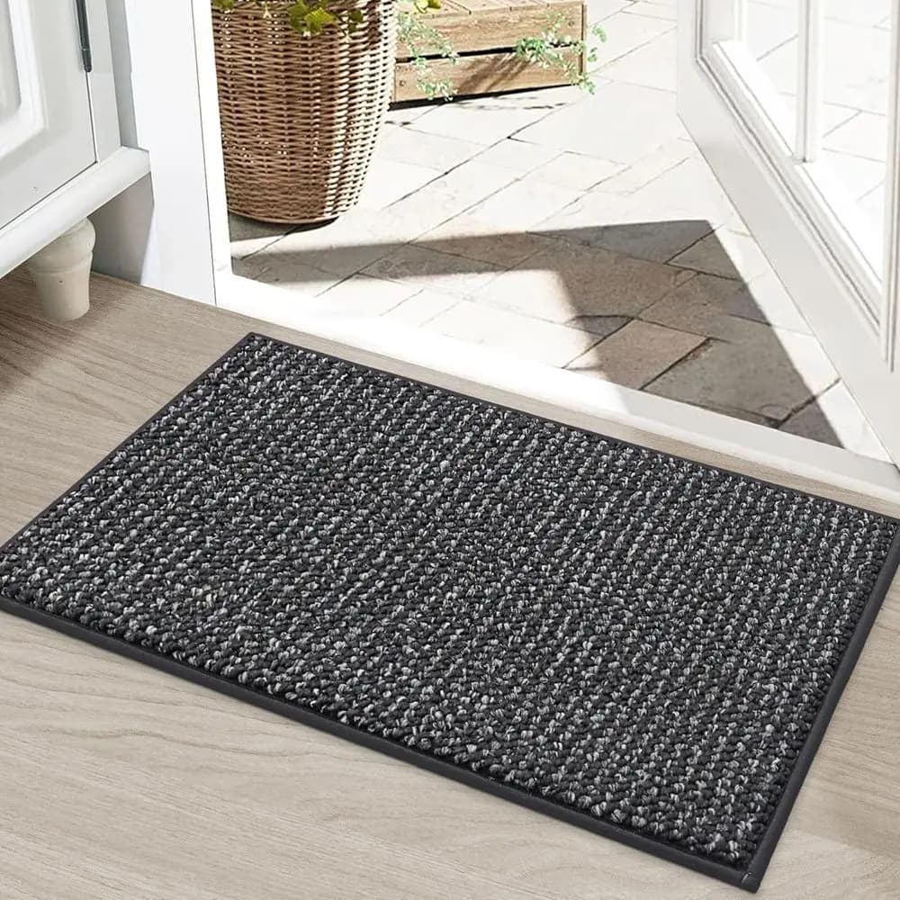 Tappetino per porta lavabile antiscivolo 20 x 32, tappetino per ingresso resistente allo sporco e assorbente, adatto per porta anteriore o posteriore e ingresso, Cha