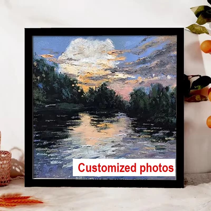 Foto personalizzate cornice per foto quadrata in legno per appendere a parete cornice in legno supporto per immagini decorazione fotografica regalo commemorativo