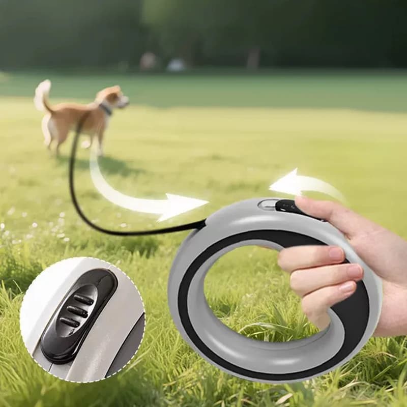 Guinzaglio Avvolgibile Automatico per Cani da 250 cm, Guinzaglio da Addestramento per Esterni per Cani di Piccola e Media Taglia, Guinzaglio Durevole per Cuccioli con Pulsante di Freno