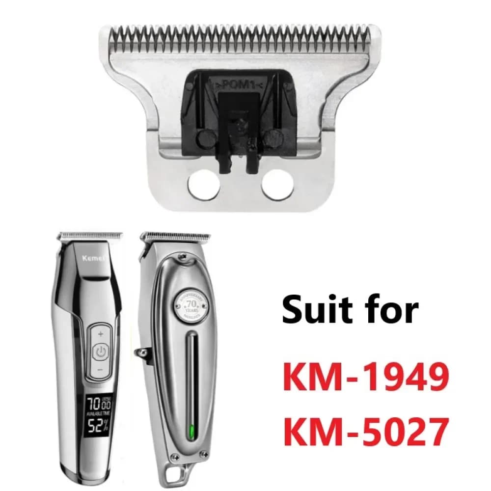 Kemei Testa di taglio sostituibile con lama per trimmer doppia larga professionale a 2 fori per tagliacapelli Kemei KM-5027 KM-1949 con vite