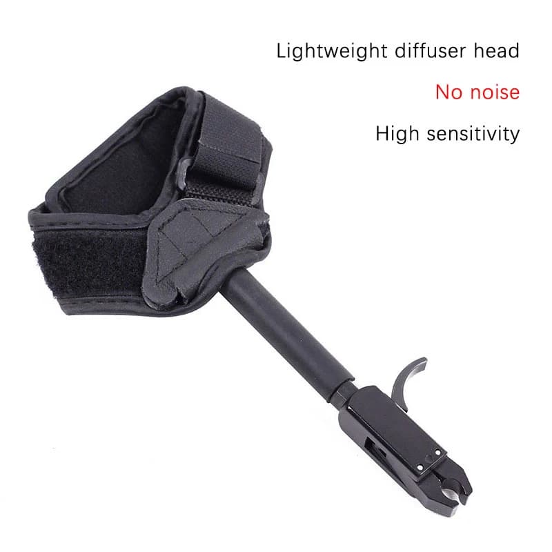 1Pc Tiro con l'arco Pinza Aiuto per il rilascio Colore nero Arco composto Cinghia Pro Freccia Trigger Polsino Tiro con l'arco Arco