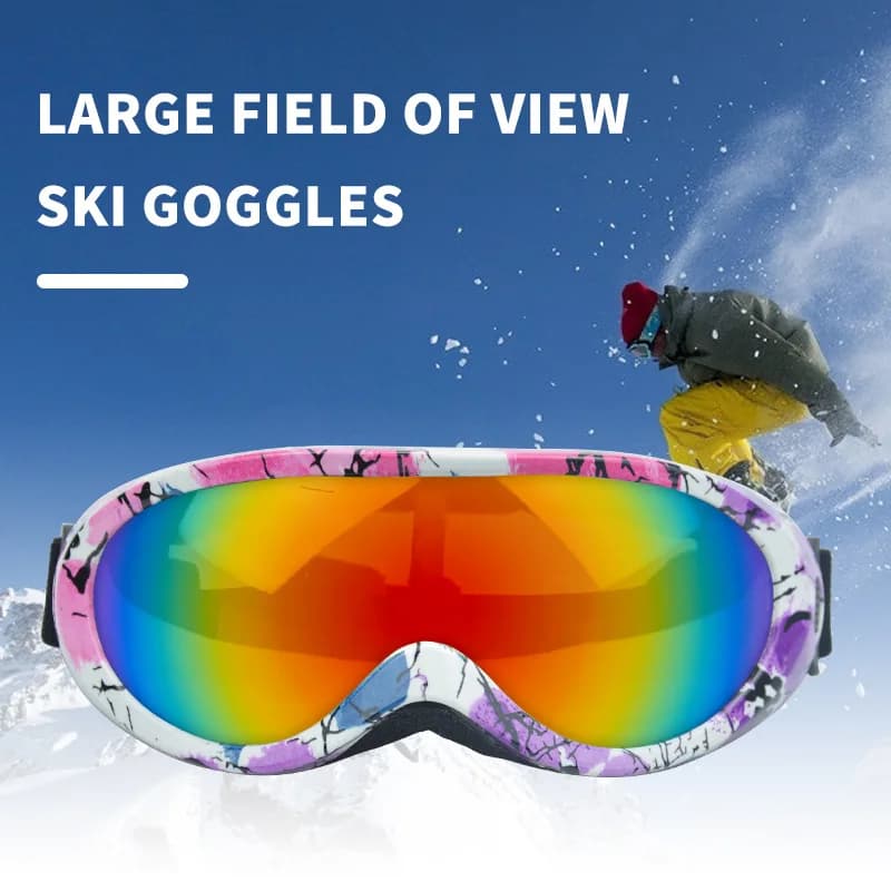 Occhiali da sci e ciclismo multi-sport Doppio strato Materiale morbido Protezione anti-UV, Occhiali di protezione dalla neve antivento